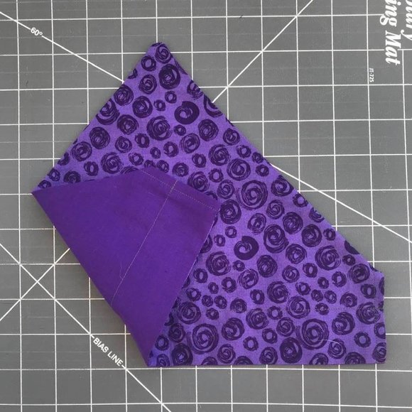Dog Bandana Purple REVERSIBLE Over the Collar Dog Bandana